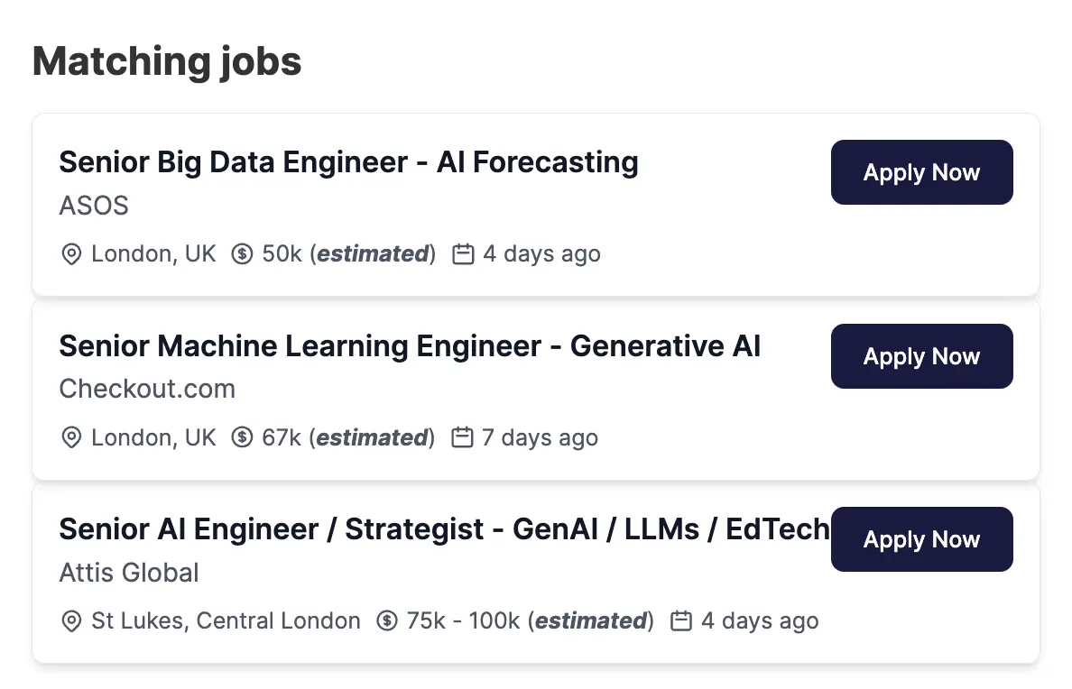 Find Relevant jobs